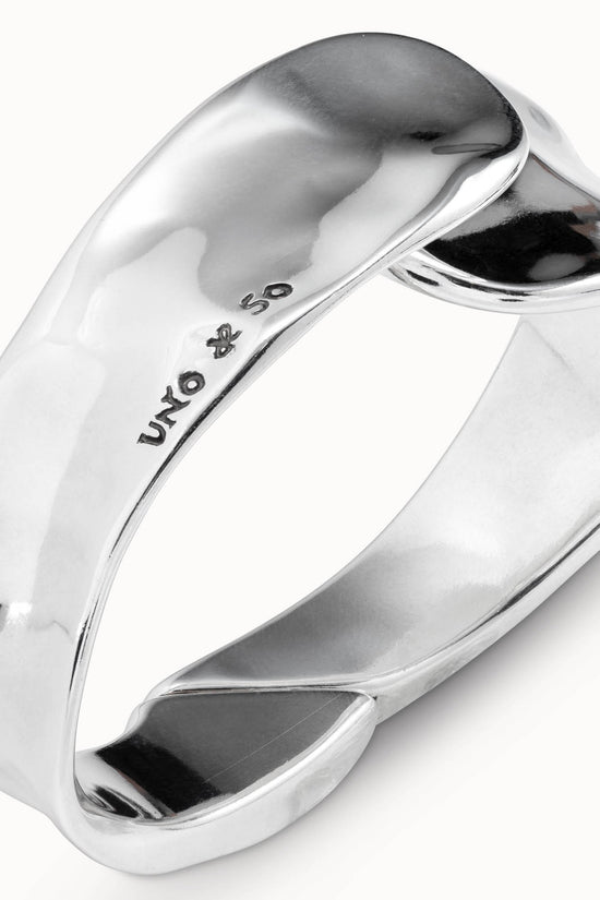Uno de 50 Silver Waves Shaped Bracelet PUL1806