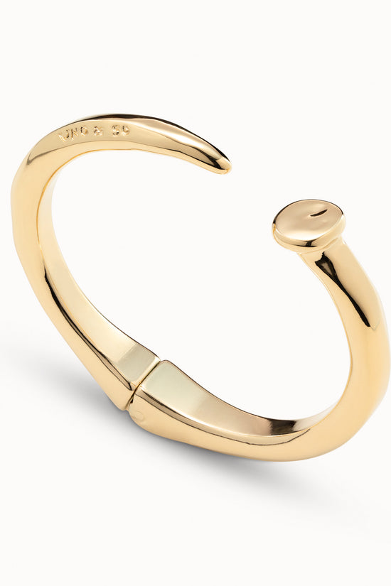 Uno de 50 Gold Sculptural‑Style Bangle Bracelet