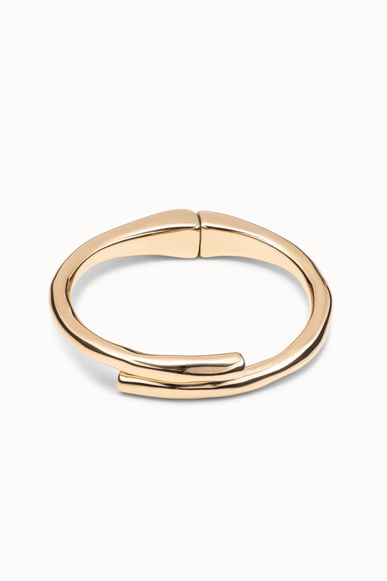 Uno de 50 Gold Tubular Shaped Bangle Bracelet