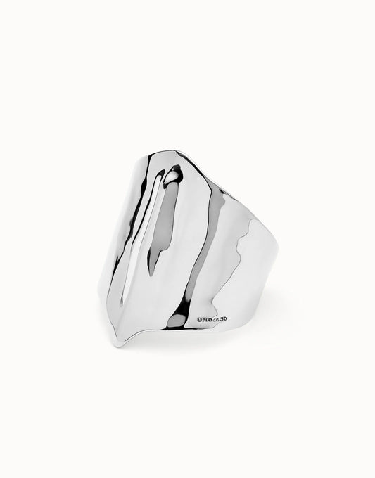 Uno de 50 Silver Bangle Bracelet with Manta Ray Structure PUL2445