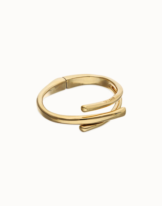 Uno de 50 Bangle Bracelet with Three Intertwined Organic Shapes