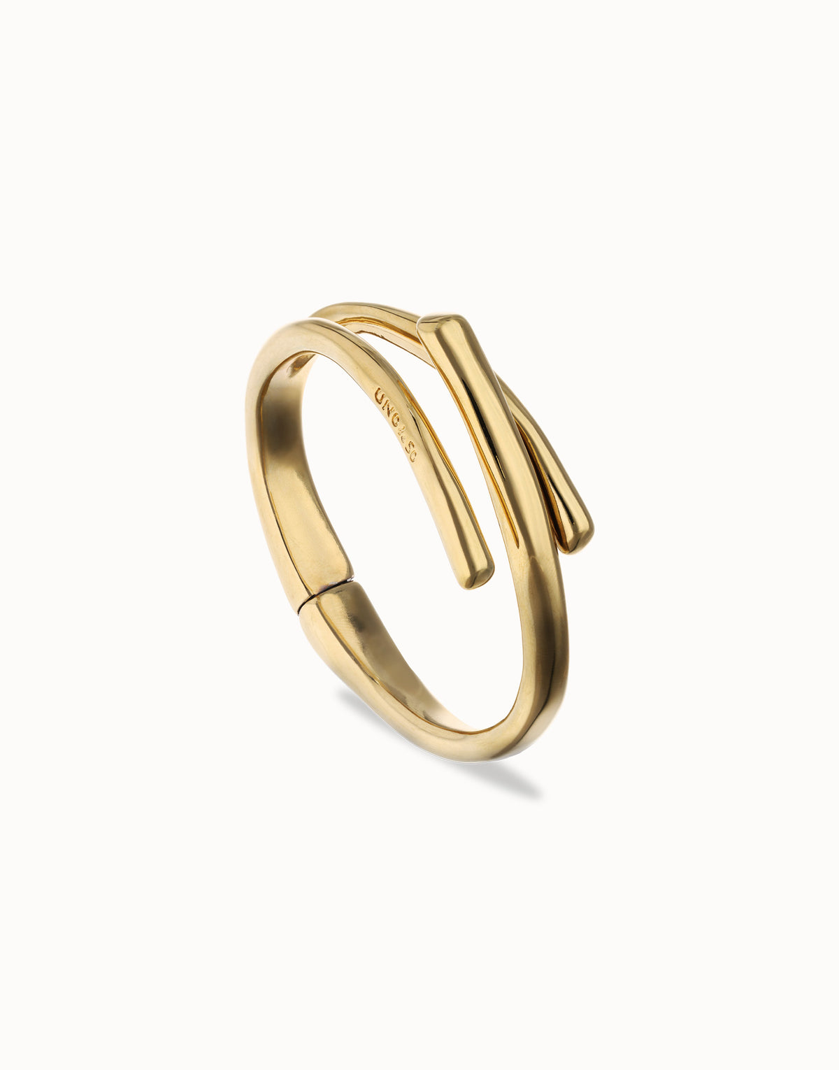 Uno de 50 Bangle Bracelet with Three Intertwined Organic Shapes