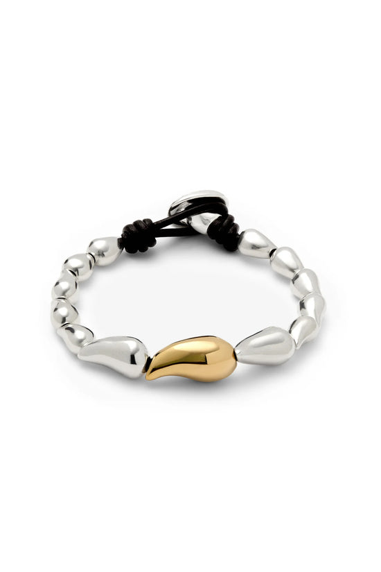 Uno de 50 Silver Bracelet with Linked Drops