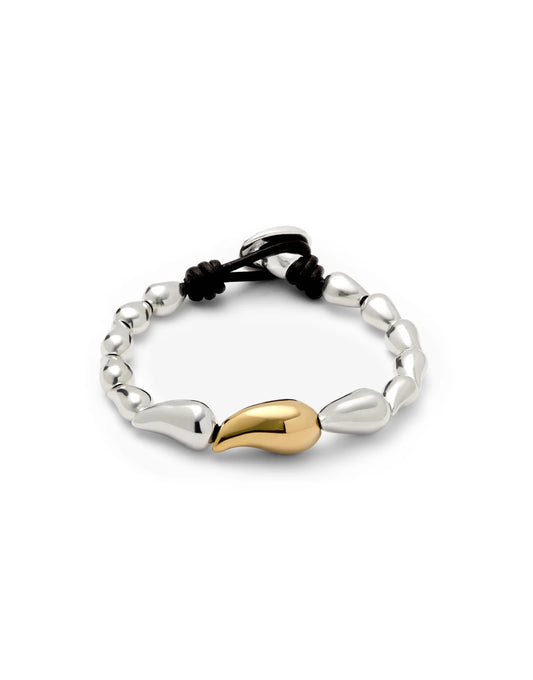 Uno de 50 Silver Bracelet with Linked Drops