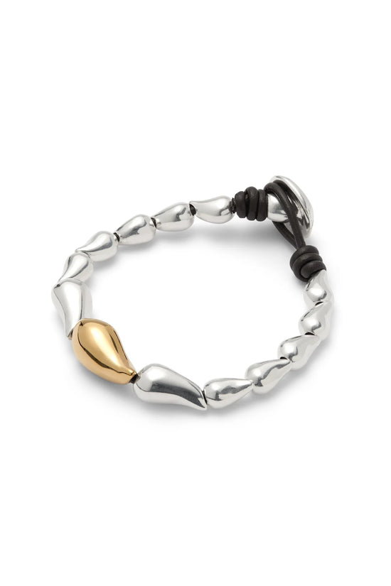 Uno de 50 Silver Bracelet with Linked Drops