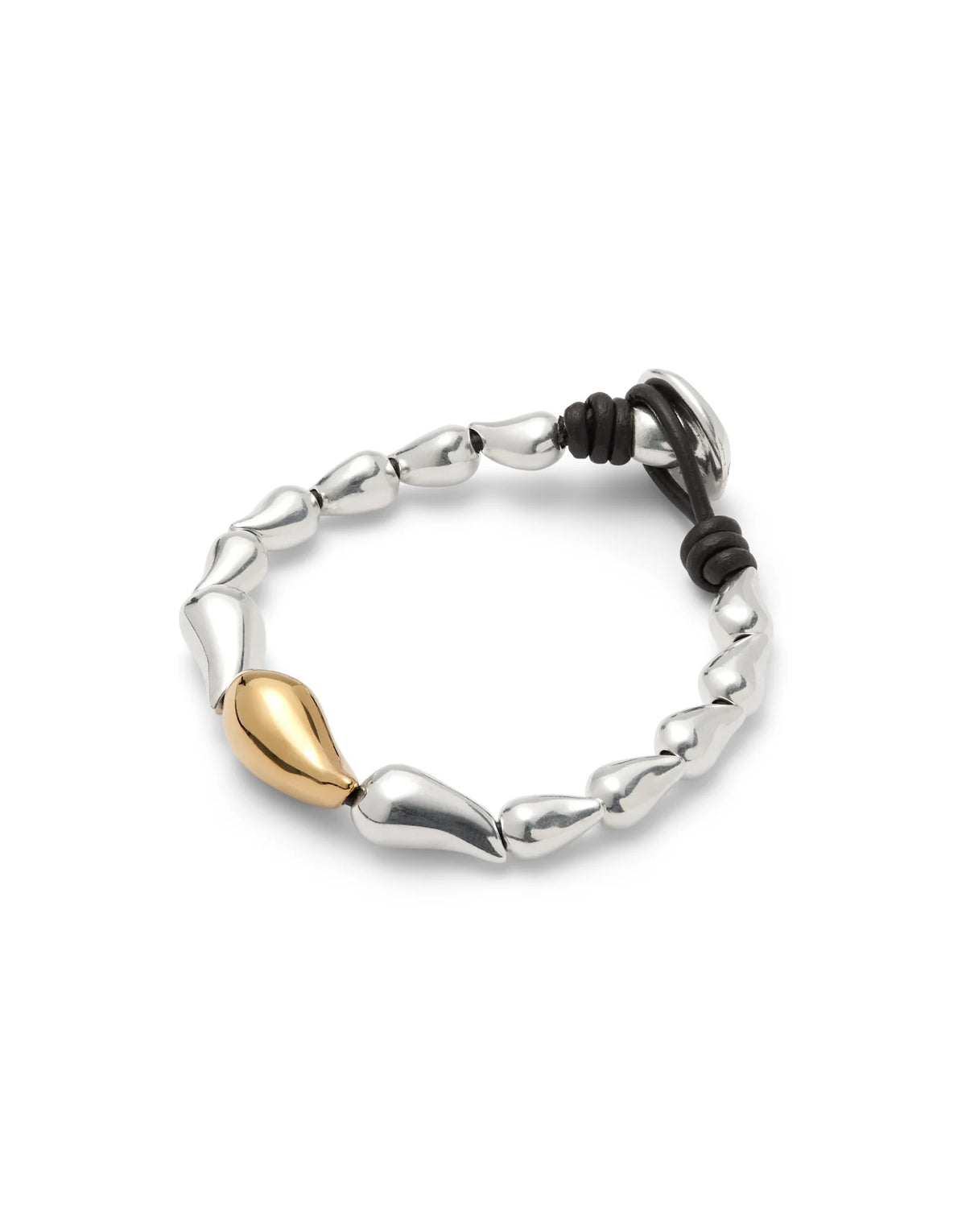 Uno de 50 Silver Bracelet with Linked Drops