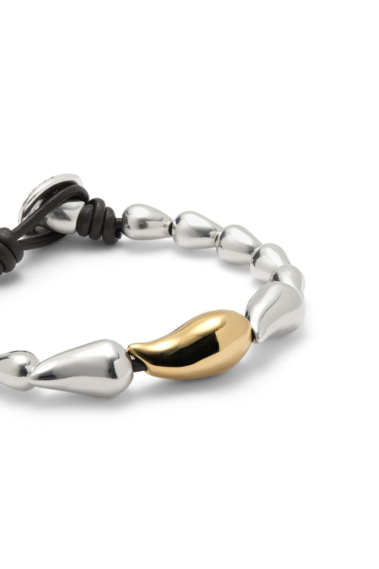 Uno de 50 Silver Bracelet with Linked Drops