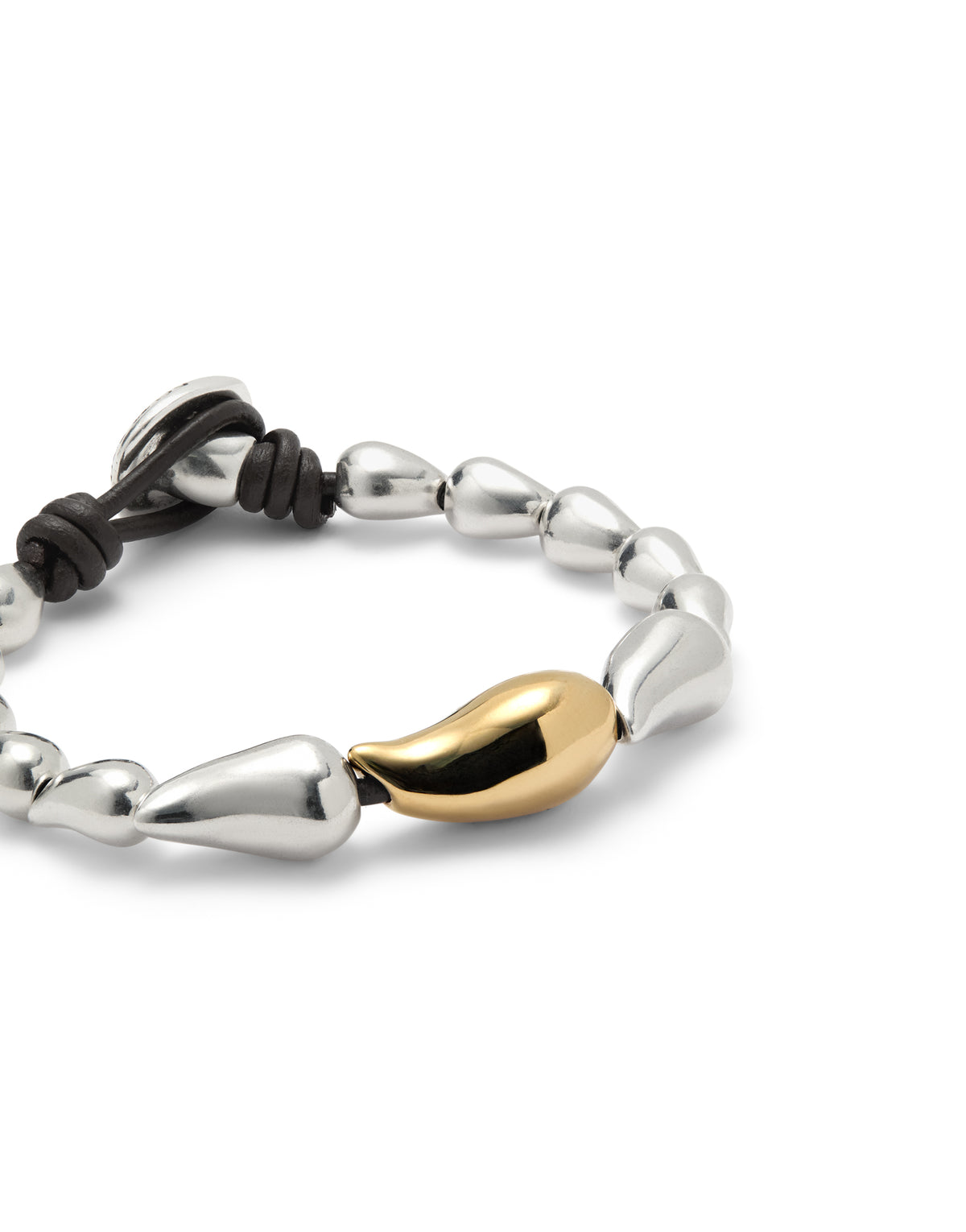 Uno de 50 Silver Bracelet with Linked Drops