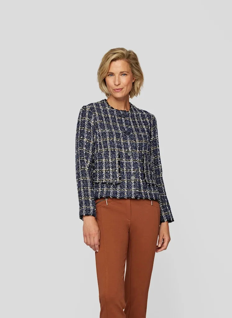 Rabe round neck tweedy jacket 53