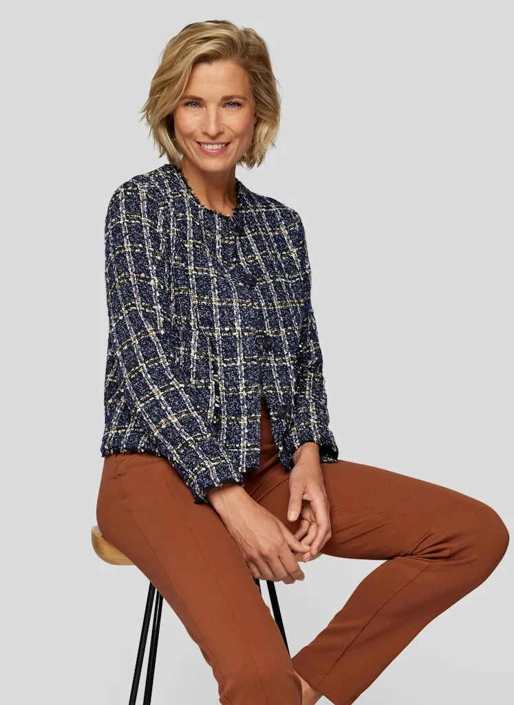 Rabe round neck tweedy jacket 53