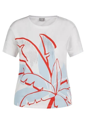 Rabe palm print and rhinestones t-shirt 54 224302