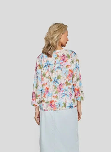 Rabe open round neck top 54 124100
