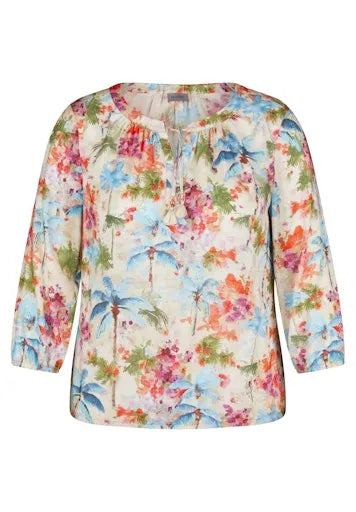 Rabe open round neck top 54 124100