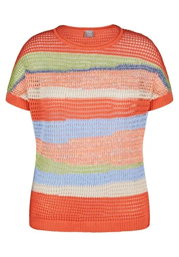 Rabe short sleeve stripe sweater 54 224602