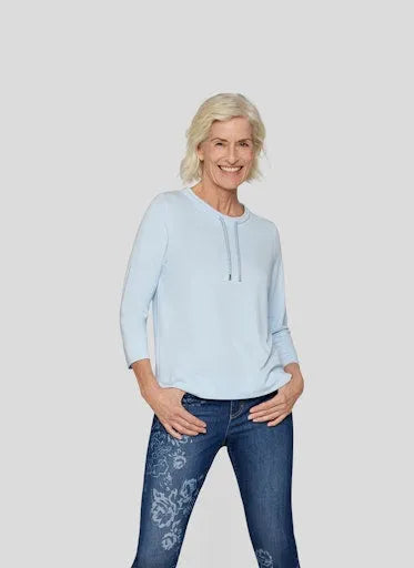 Rabe 3/4 sleeve drawstring t-shirt 54 213302