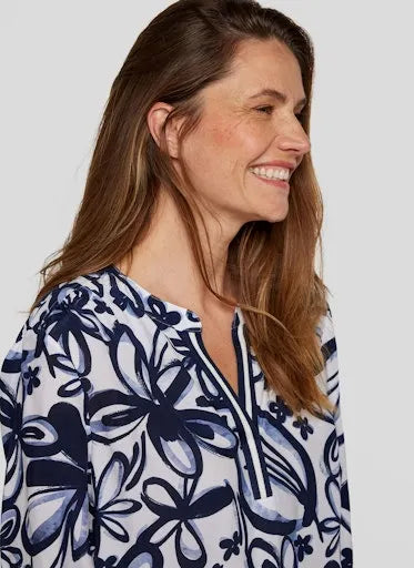 Rabe bold floral print top 54 223101