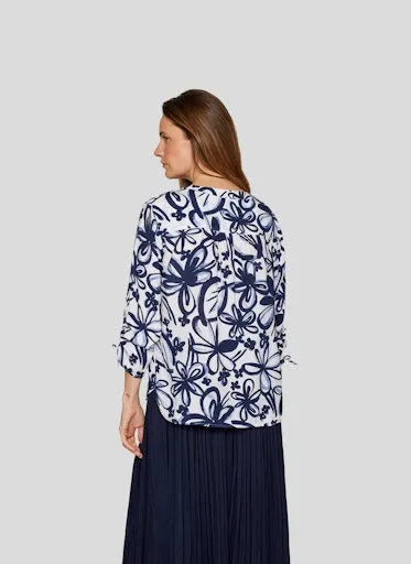 Rabe bold floral print top 54 223101