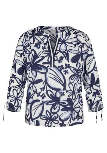 Rabe bold floral print top 54 223101
