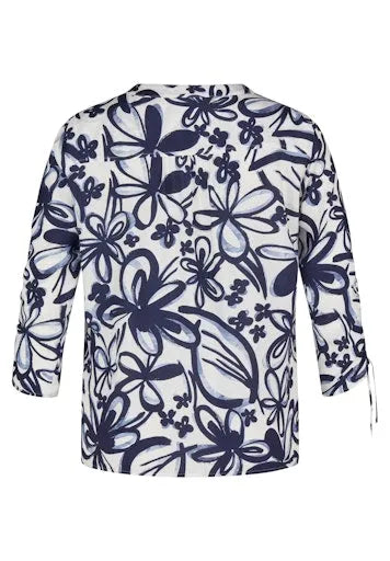 Rabe bold floral print top 54 223101