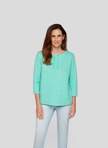 Rabe 3/4 sleeve drawstring top 54 111354