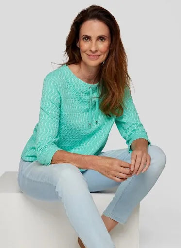 Rabe 3/4 sleeve drawstring top 54 111354