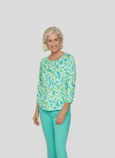 Rabe 3/4 sleeve print top 54 211350