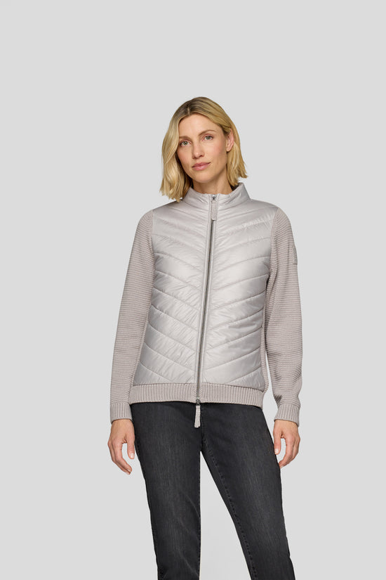 Rabe knit sleeve padded jacket 55-121526