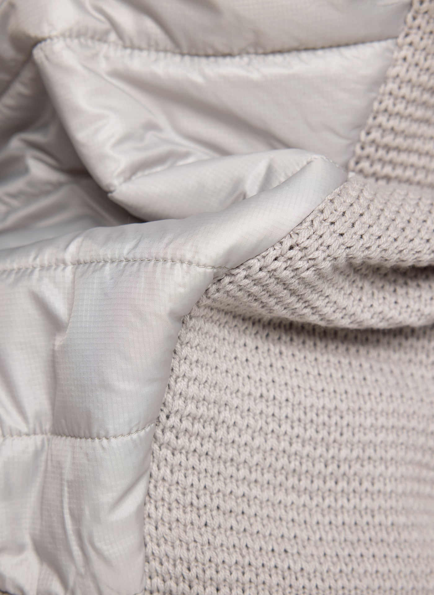 Rabe knit sleeve padded jacket 55-121526