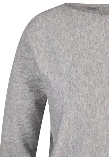Rabe silver 3/4 sleeve sweater with ribbed hem 55-121606