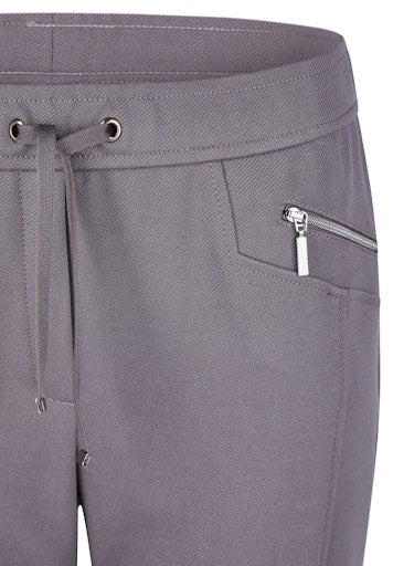 Rabe Granite Straight Leg Trousers with Elasticated Waist & Zip Pockets 55-124454