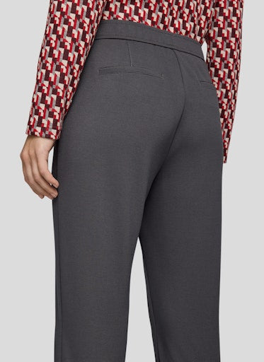 Rabe Granite Straight Leg Trousers with Elasticated Waist & Zip Pockets 55-124454