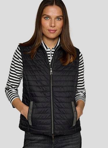 Rabe black zip gilet 55-213870