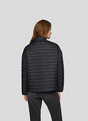 Rabe Black Padded Hooded Jacket – Zip Front, Detachable Hood 55-222821