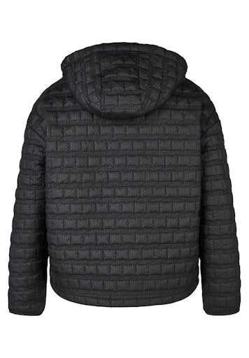 Rabe Black Padded Hooded Jacket – Zip Front, Detachable Hood 55-222821