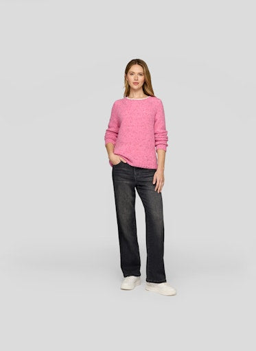 Rabe Soft Pink Alpaca Blend Sweater in a Relaxed Fit 55-222616