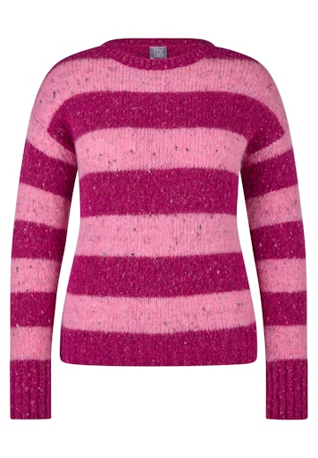 Rabe Bold Pink Stripe Crew Neck Sweate in Soft Alpaca Blend 55-222617