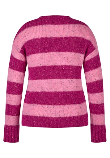 Rabe Bold Pink Stripe Crew Neck Sweate in Soft Alpaca Blend 55-222617