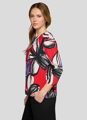 Rabe large floral print top 55-213358