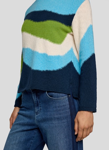 Rabe Colour Block Turtle Neck Sweater 55-223609