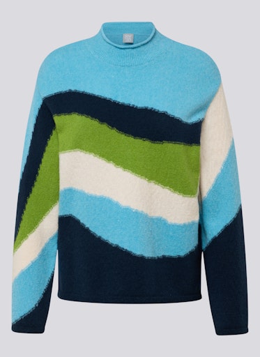 Rabe Colour Block Turtle Neck Sweater 55-223609