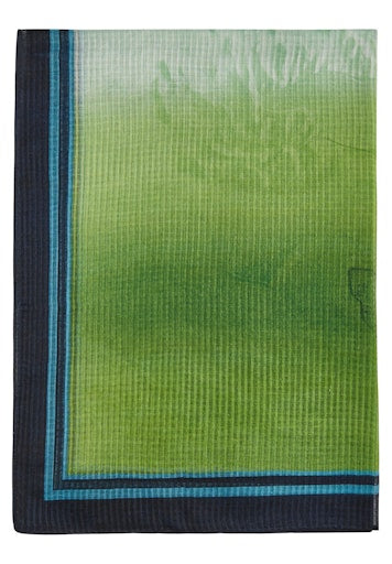 Rabe Green & Blue Large Square Scarf with “Spirit of Your Soul” Design 55-223941