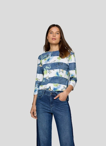 Rabe stripe and patterned top 55-111357