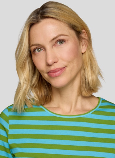 Rabe Fern Striped Crew Neck Cotton T-shirt 55-123350