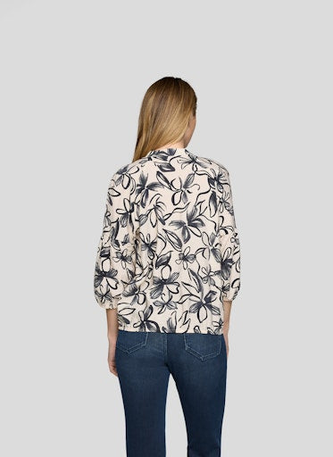 Rabe open neck floral print top 55-213100