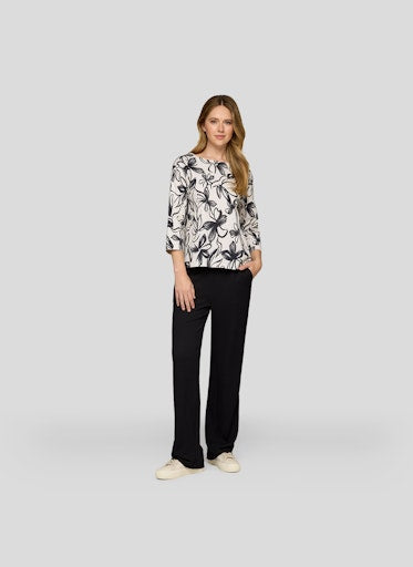 Rabe 3/4 sleeve floral print top 55-213351