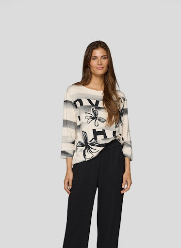 Rabe 3/4 sleeve print top 55-213352