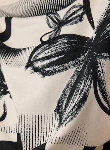Rabe 3/4 sleeve print top 55-213352