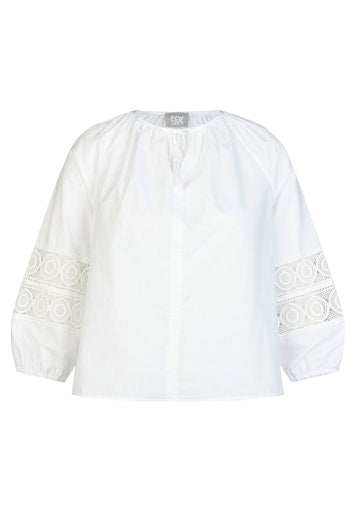 Rabe White 3/4 Sleeve Cotton Top