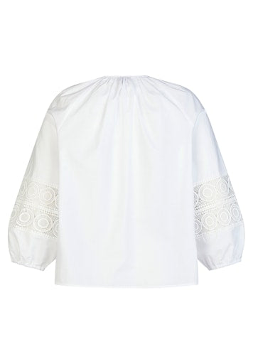 Rabe White 3/4 Sleeve Cotton Top