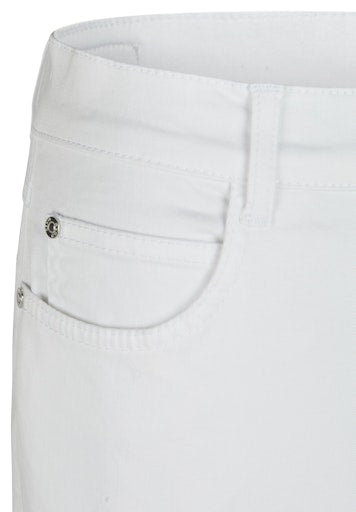 Rabe White Slim Leg Crop Jeans – 5 Pocket Design